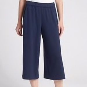 Gap Wide-Leg Crop Pants Black